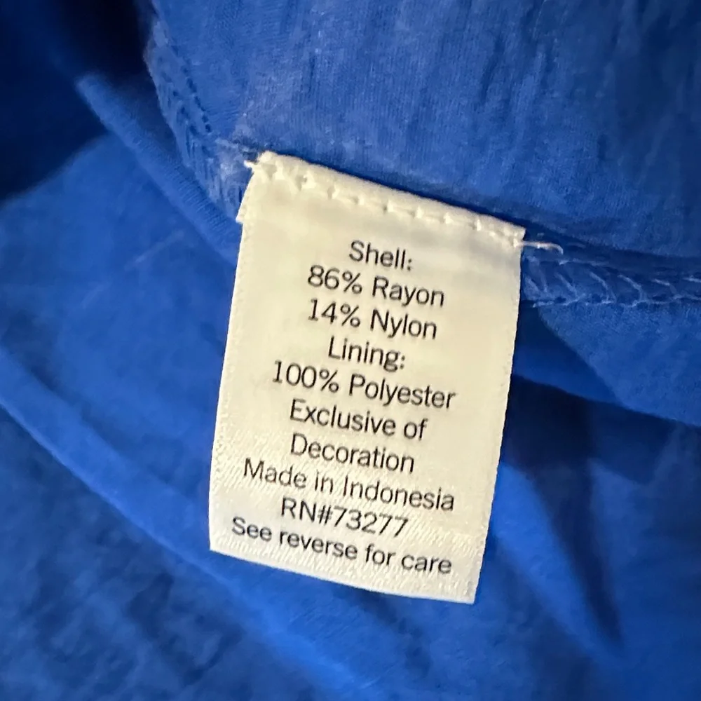 *last chance* Nine West | Women’s Elegant Blue Puff Sleeve Top - Picture 7 of 13